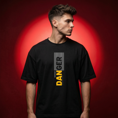 Men's Stylish Premium Drop Shoulder - Black